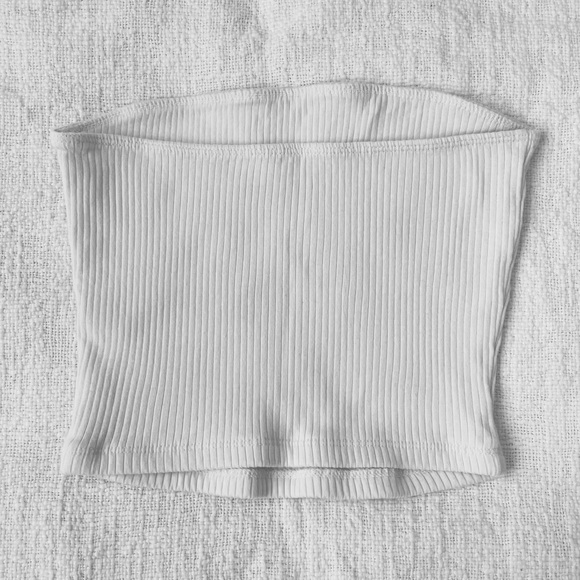 Hollister white ribbed tube top - Picture 2 of 3